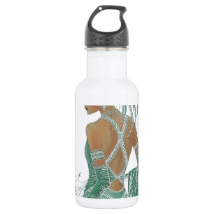 Vintage Ladys für grüne Kunstdrucke Edelstahlflasche