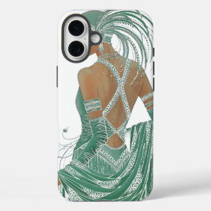 Vintage Ladys für grüne Kunstdrucke iPhone 16 Plus Hülle