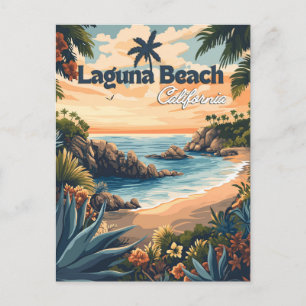 Vintage Laguna Beach Kalifornien Postkarte