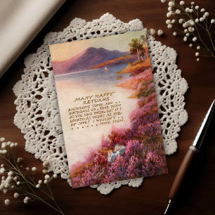 Vintage Lake District 1917 Geburtstag Postkarte