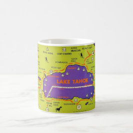 Vintage Lake Tahoe Karte Tasse