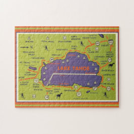 Vintage Lake Tahoe Map