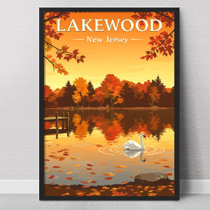 Vintage Lakewood New Jersey Poster
