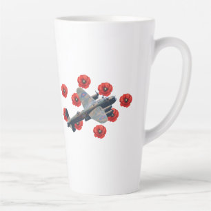 Vintage Lancaster unter den Roten Poppies Milchtasse