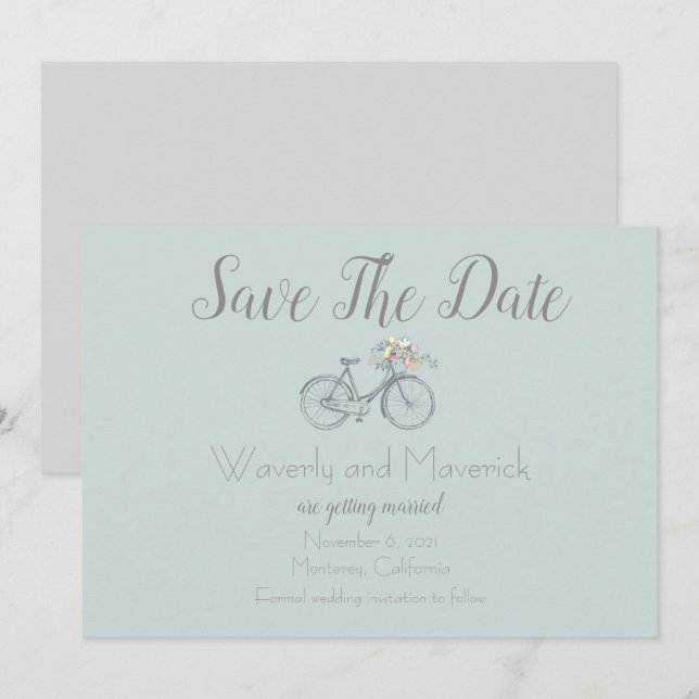 Vintage Landeshochzeit Save The Date (Vorne/Hinten)