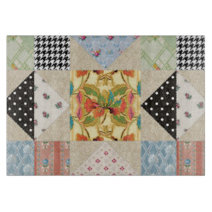 Vintage Landhaus-Abendstern-Quiltmuster Schneidebrett