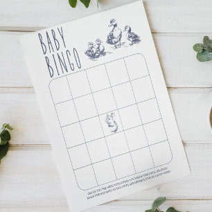 Vintage Landhaus Charme Baby Bingo Baby Shower Spi Poster