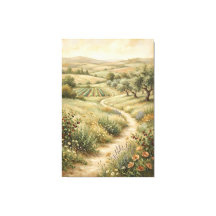 Vintage Landhaus-Landschaft-Wandkunst Leinwanddruc