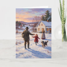 Vintage Landhaus-Weihnachtsheimkehr