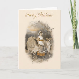 Vintage Landkarte Weihnachtskarte Feiertagskarte