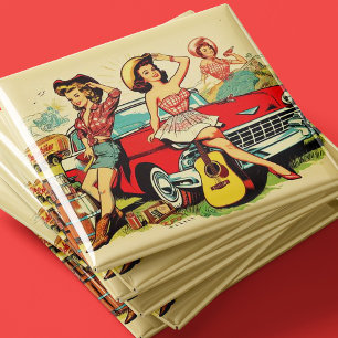 Vintage Landmädchen Magnet