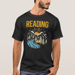 Vintage Landschaft Lesen T-Shirt