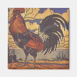 Vintage Landschaftsaufführung der Farm Magnet