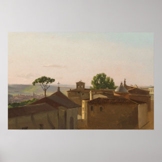 Vintage Landschaftsmalerei Poster