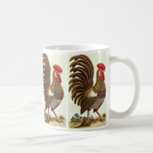 Vintage Landtiere, Hühner, Stumpfroster Kaffeetasse