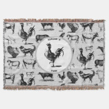 Vintage Landtiere Rustikale Collage