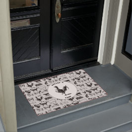 Vintage Landtiere Rustikale Collage Fußmatte