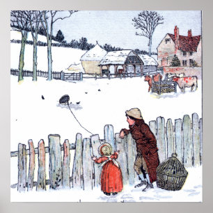 Vintage landwirtschaftliche Kinder Poster