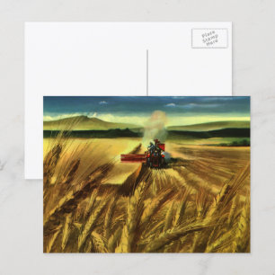 Vintage landwirtschaftlicher Landwirtschaftsbetrie Postkarte