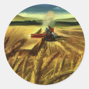 Vintage landwirtschaftlicher Landwirtschaftsbetrie Runder Aufkleber