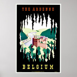 Vintage L'Ardenne Belgique Affiche de voyage
