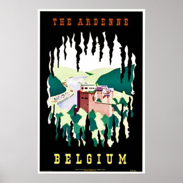 Vintage L'Ardenne Belgique Affiche de voyage (Devant)