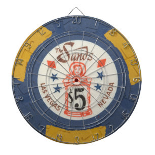 Vintage Las Vegas Casino Poker Chip Spiel Dartscheibe