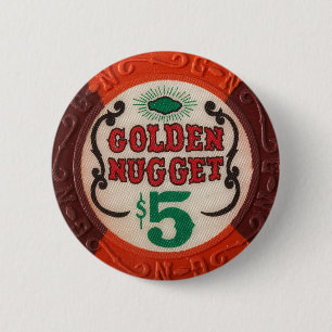 Vintage Las Vegas Casino Pokerchip Chips Glücksspi Button