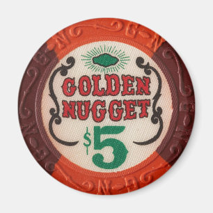 Vintage Las Vegas Casino Pokerchip Glücksspielpart Magnet