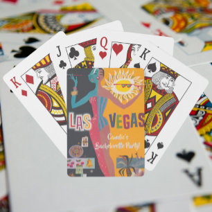 Vintage Las Vegas Junggesellinnen-Abschiedsparty Spielkarten