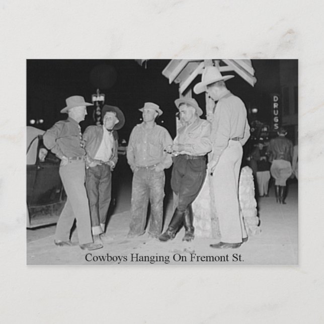 Vintage Las Vegas Street Szenen Postkarte (Vorderseite)