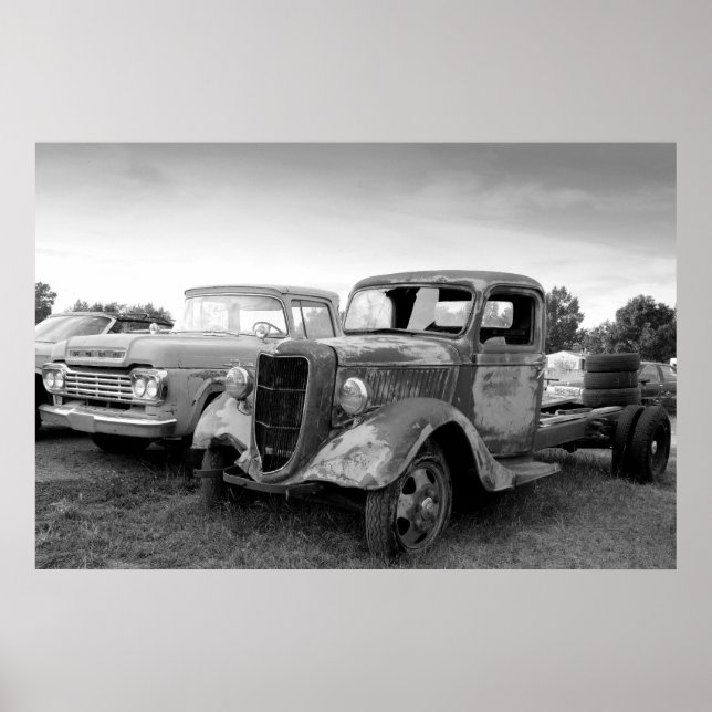 Vintage Lastkraftwagen Poster (Vorne)
