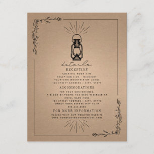 Vintage Laterne Rustikale Hochzeitsdetails Cardsto Begleitkarte