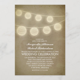 Vintage Laternen rustikale Hochzeitseinladung Einladung