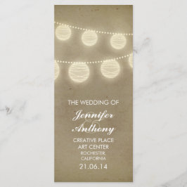 Vintage Laternen stilvolle Hochzeitsprogramme Programm