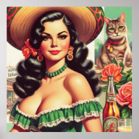 Vintage Latina Illustration