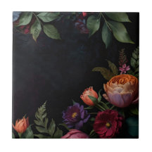 Vintage launische dunkle blumenblühende Rose