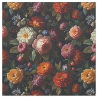 Vintage launische dunkle blumenblühende Rose Stoff