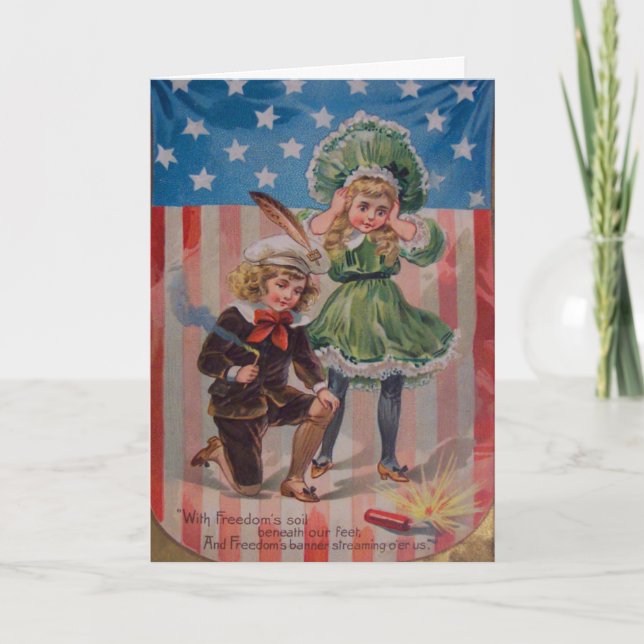 Vintage laute Feuerwerke Karte (Vorderseite)