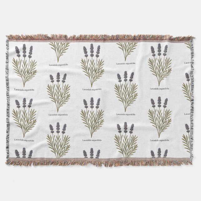Vintage Lavendel-Blume Decke (Vorderseite)