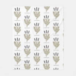 Vintage Lavendel-Blume Fleecedecke