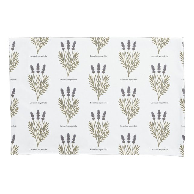 Vintage Lavendel-Blume Kissenbezug (Vorderseite)