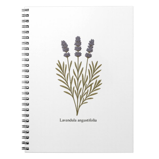 Vintage Lavendel-Blume Notizblock (Vorderseite)
