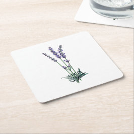 Vintage Lavendel-Blume Rechteckiger Pappuntersetzer