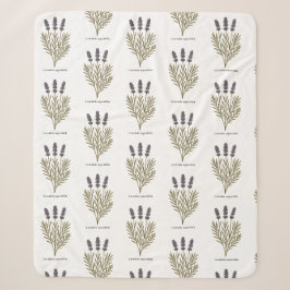 Vintage Lavendel-Blume Sherpadecke