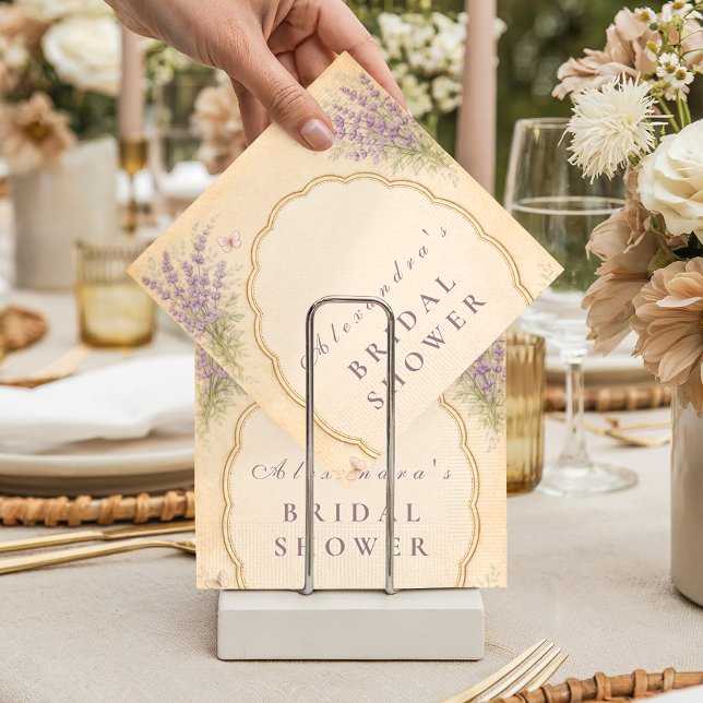 Vintage Lavendel-Garten-Brautdusche Serviette (Von Creator hochgeladen)