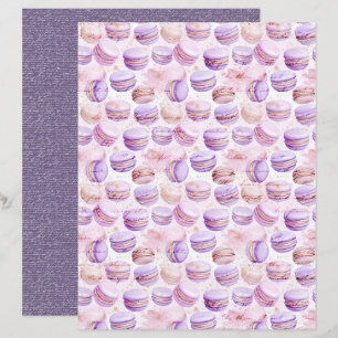 Vintage-Lavendel-Macaron-Journalpapierblatt