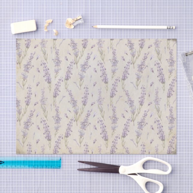 Vintage Lavender Wildflower Seidenpapier (Handwerk)