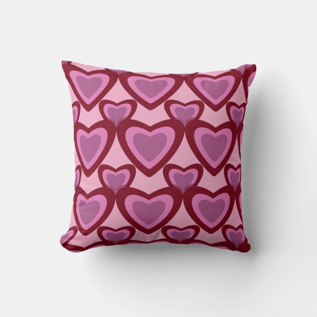 Vintage Layered Hearts Kissen (Vorderseite)