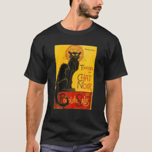 Vintage Le Chat Noir Schwarze Katze Paris T-Shirt